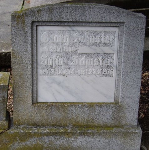 Schuster Georg 1900-1977 Adam sofia 1914-1976 Grabstein